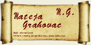 Mateja Grahovac vizit kartica
